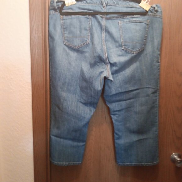Old Navy women's plus size lot of 2 cropped capri ankle blue denim jeans sz 24 - Picture 3 of 15